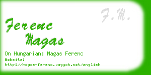 ferenc magas business card